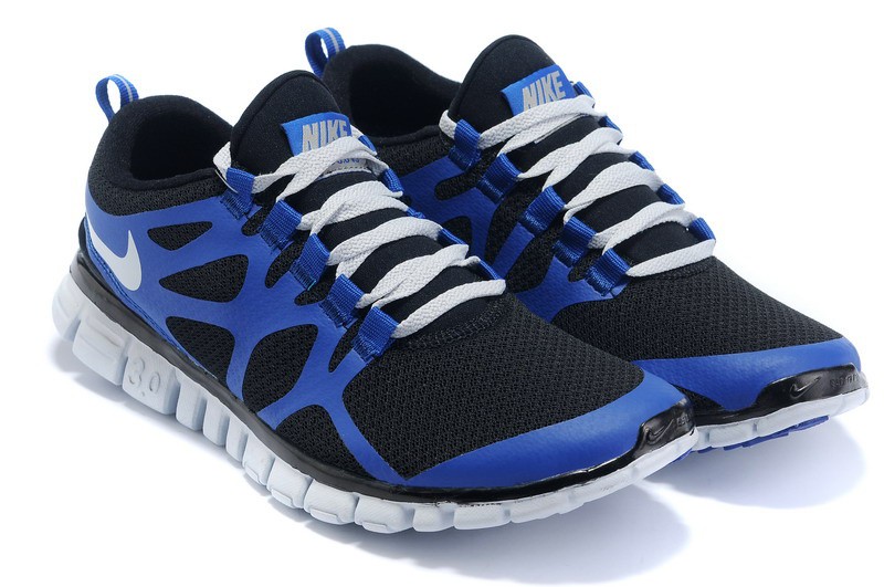 Nike Free 3.0 V3 Mens Shoes black blue white - Click Image to Close